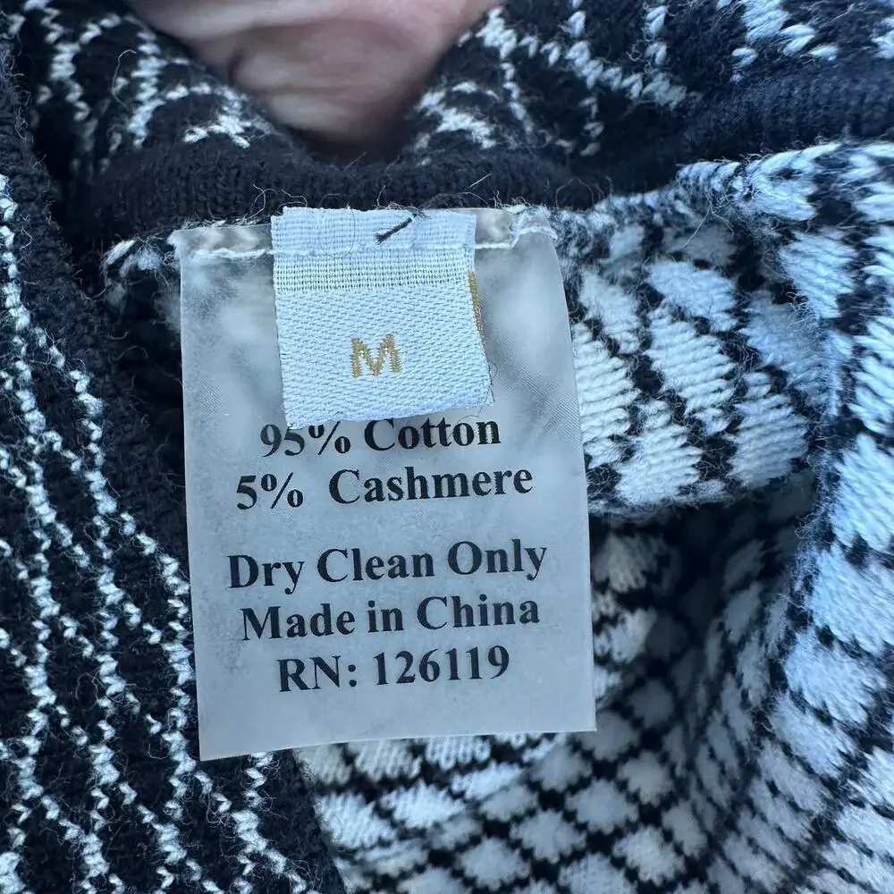 Victor Glemaud Cashmere Mod Mini Dress MEDIUM Checked Sweater Knit Designer $450 - Picture 9 of 10